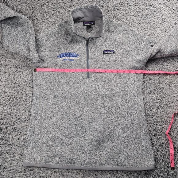 Patagonia Jacket Women Medium Gray 1/4 Zip Embroidered Gorpcore Fleece Casual - Picture 3 of 6